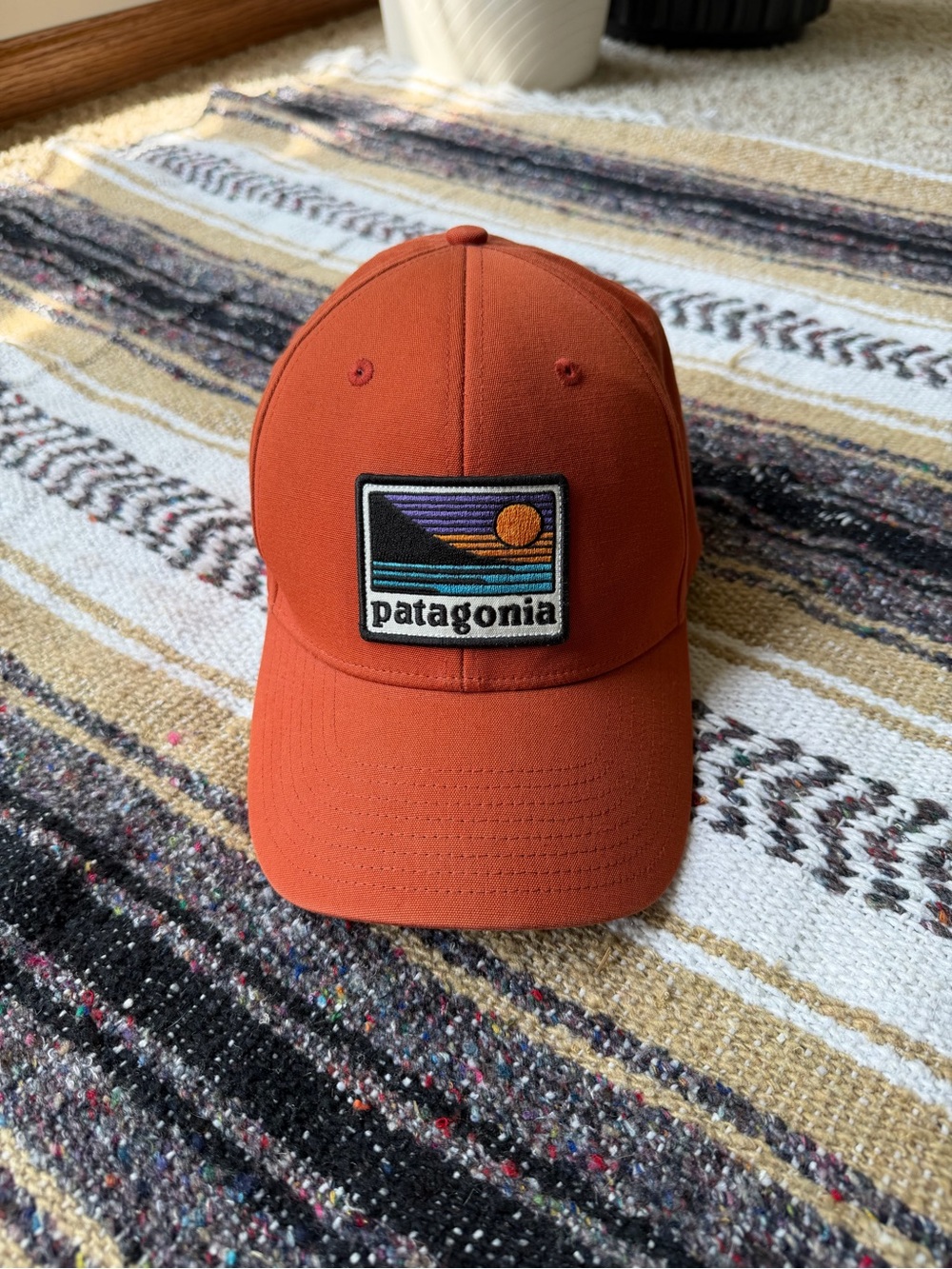 Patagonia Orange Sunset Patch Baseball Cap
